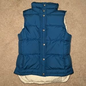 J. Crew Factory Blue Puffer Vest || Size XS